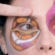 Anatomical illustration demonstrating the relationship between brow position, forehead muscles, and upper eyelid heaviness during evaluation for eyelid surgery and brow lift procedures.