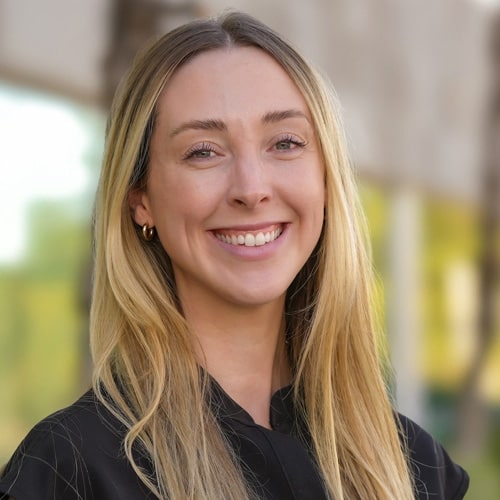 Portrait of patient concierge nurse Sam, who helps guide patients throughout the surgical preparation and recovery process