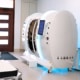 Hyperbaric Oxygen Therapy (HBOT) treatment room featuring a medical-grade hyperbaric chamber used to support healing and recovery after facelift, neck lift, blepharoplasty, and other facial plastic surgery procedures.